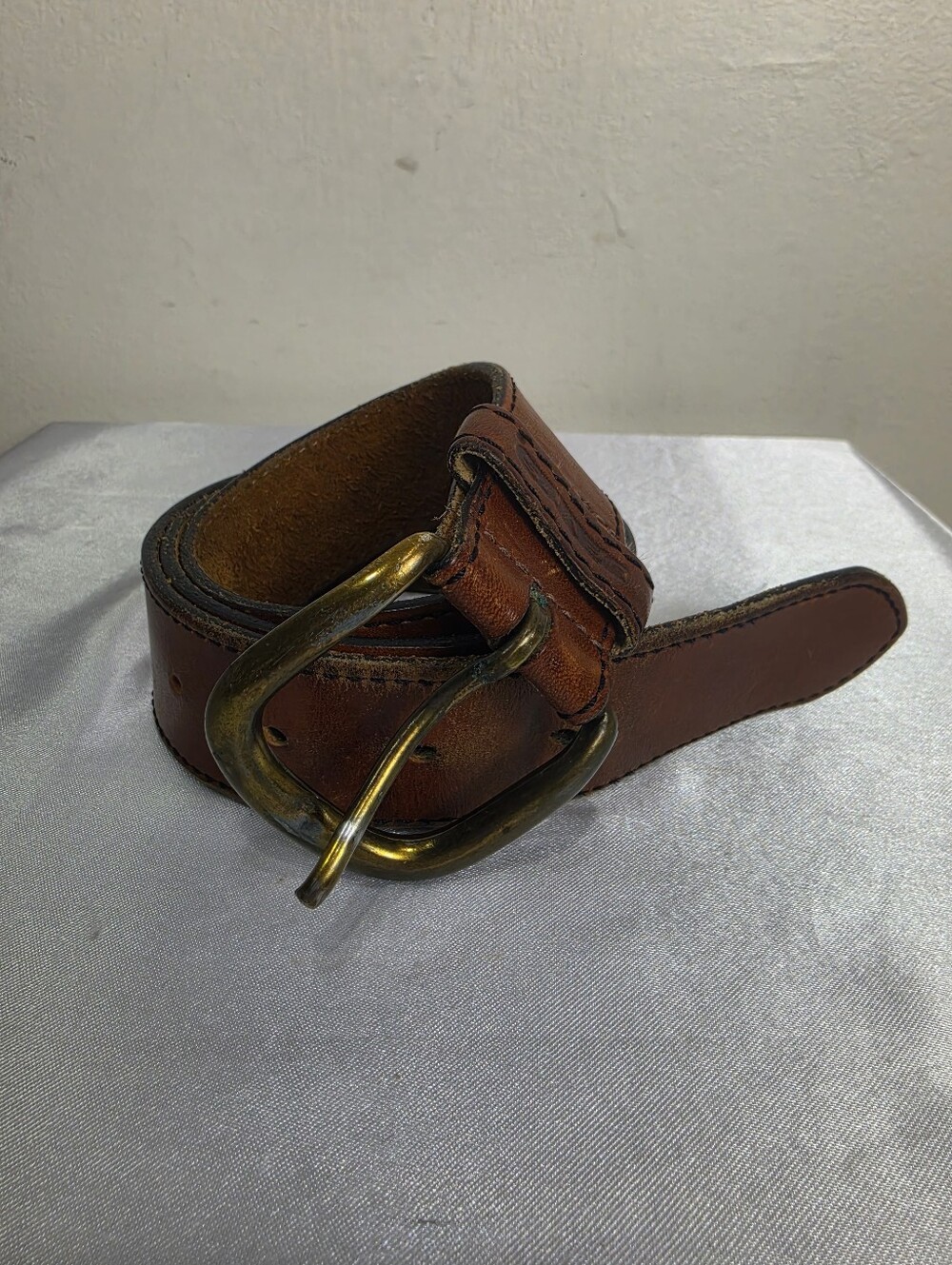 Levi's Brown Leather Belt with Brass Buckle